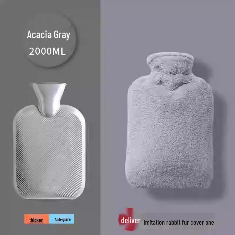 Reusable Hot Water Bottle with Plush Cover