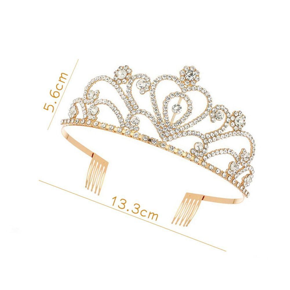 Crystal King Crown Alloy Queen Crown Headpiece Luxurious Birthday Tiara  Birthday Celebration