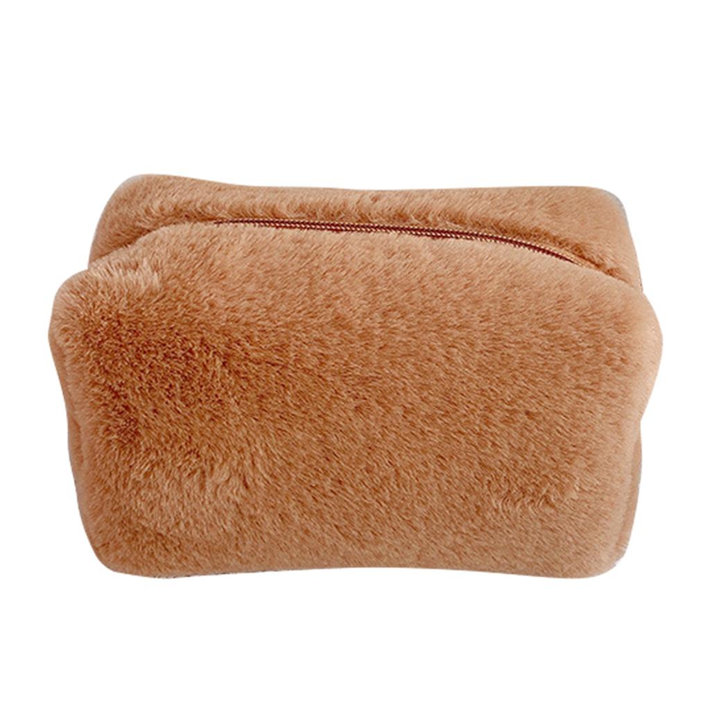 Plush Makeup Bag Lovely Soft Plush Fluffy Makeup Bag Fluffy Makeup Bag Portable Cosmetics Bag for Gi