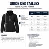 Veste polaire femme noire zippée chaude – XS à XXL - Noir
