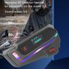 Motorcycle BT Headset, Motorcycle Helmet Intercom, BT 5.1 High-clear HIFI Stereo Speaker,
