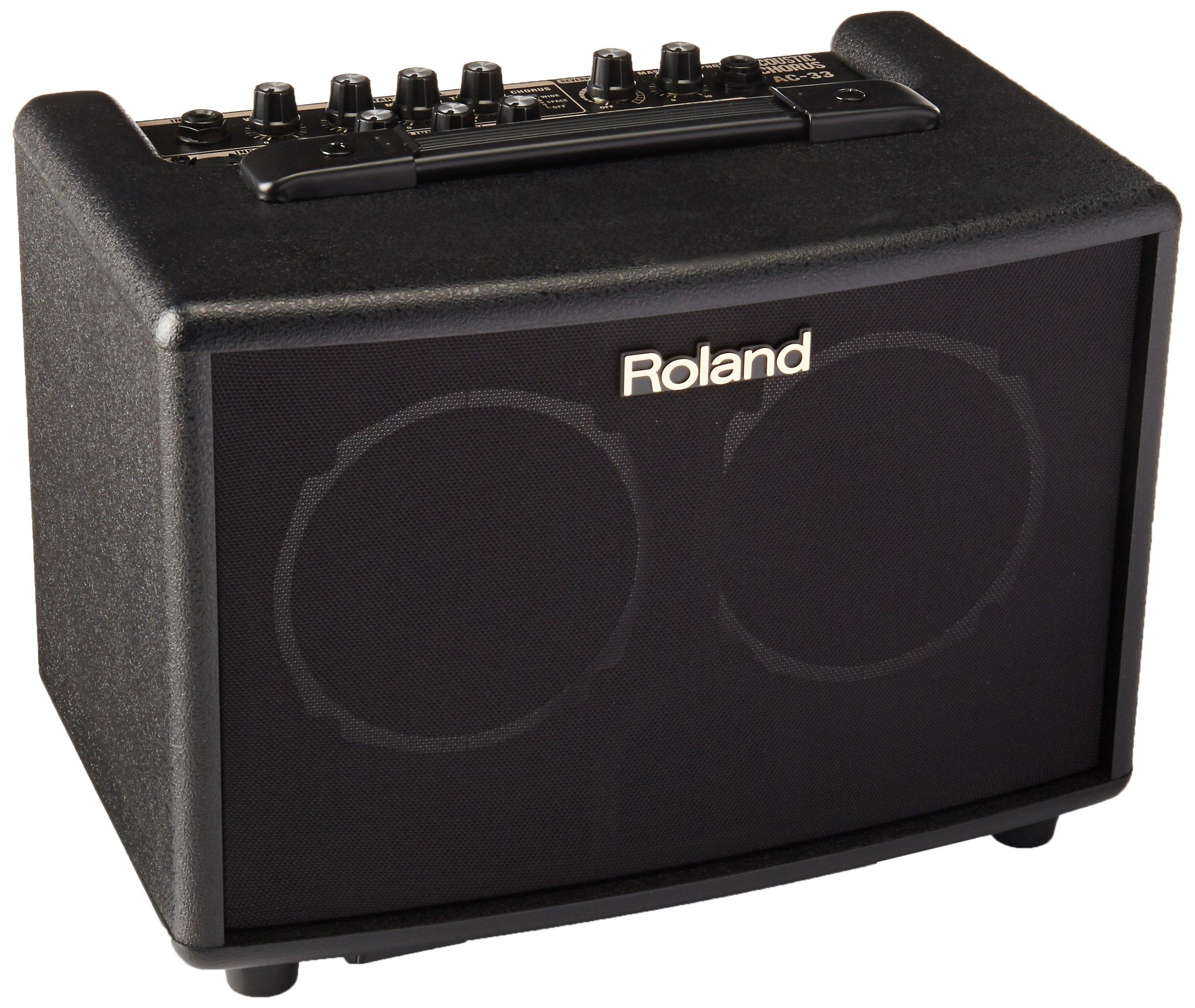

Підсилювач для акустичної гітари Roland чорний 15W+15W AC-33