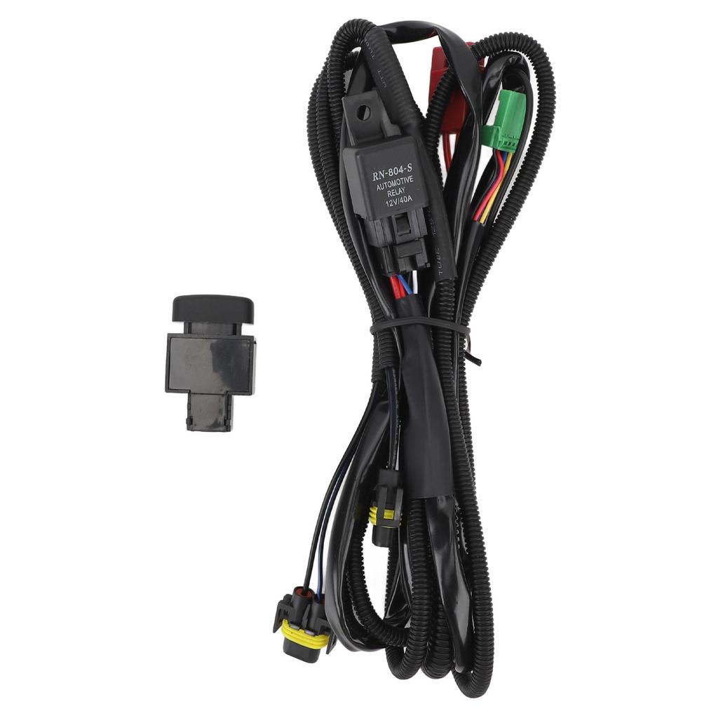 DC12V H11 LED Fog Light Relay Wiring Harness Indicator On Off Switch with 40A Relay for Qashqai J10 X‑Trail T31 Navara