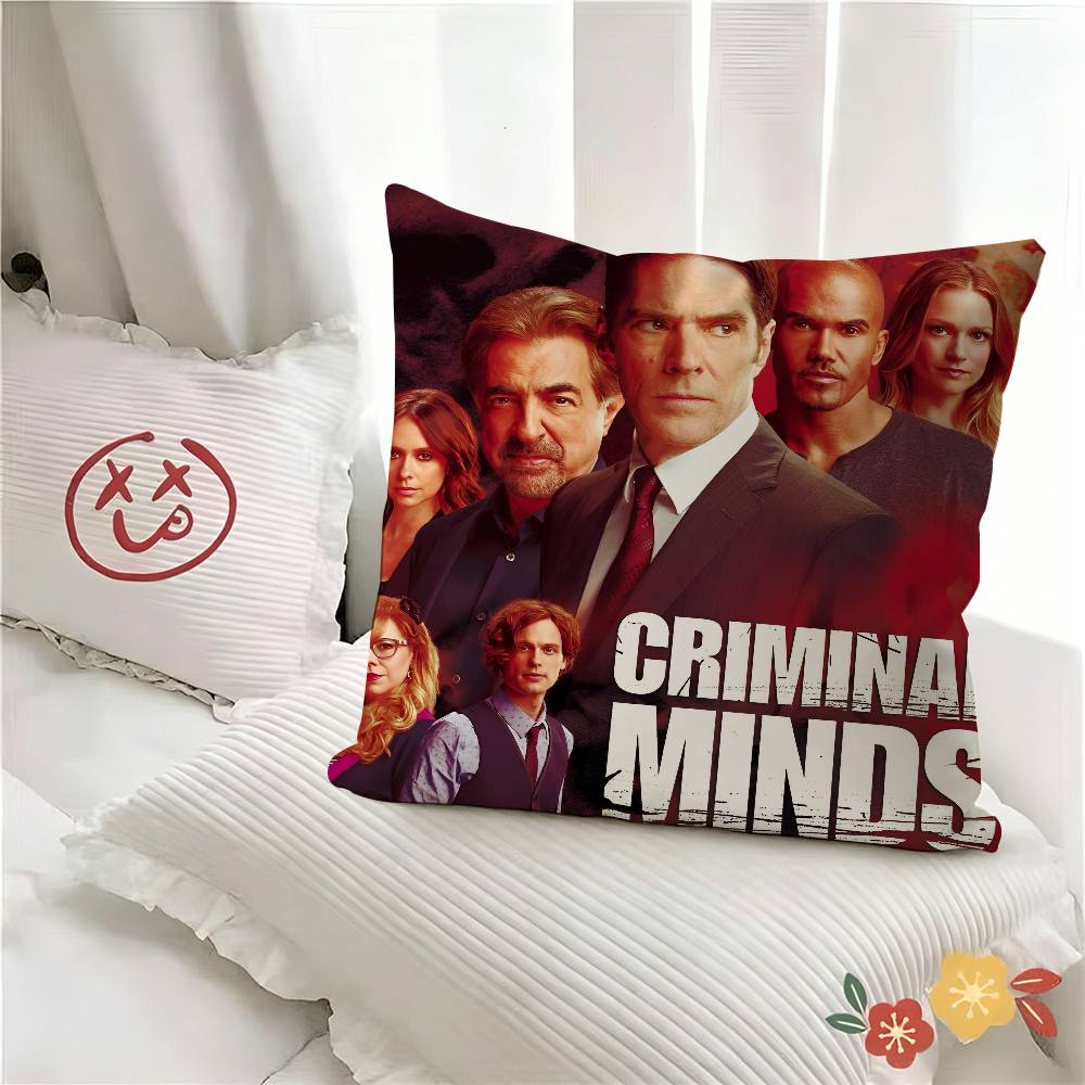 pc Classic Crime TV CCriminal MMinds Pillow Case Fashion Square Pillowcase Bedroom Sofa Room Ins Decoration Leisure