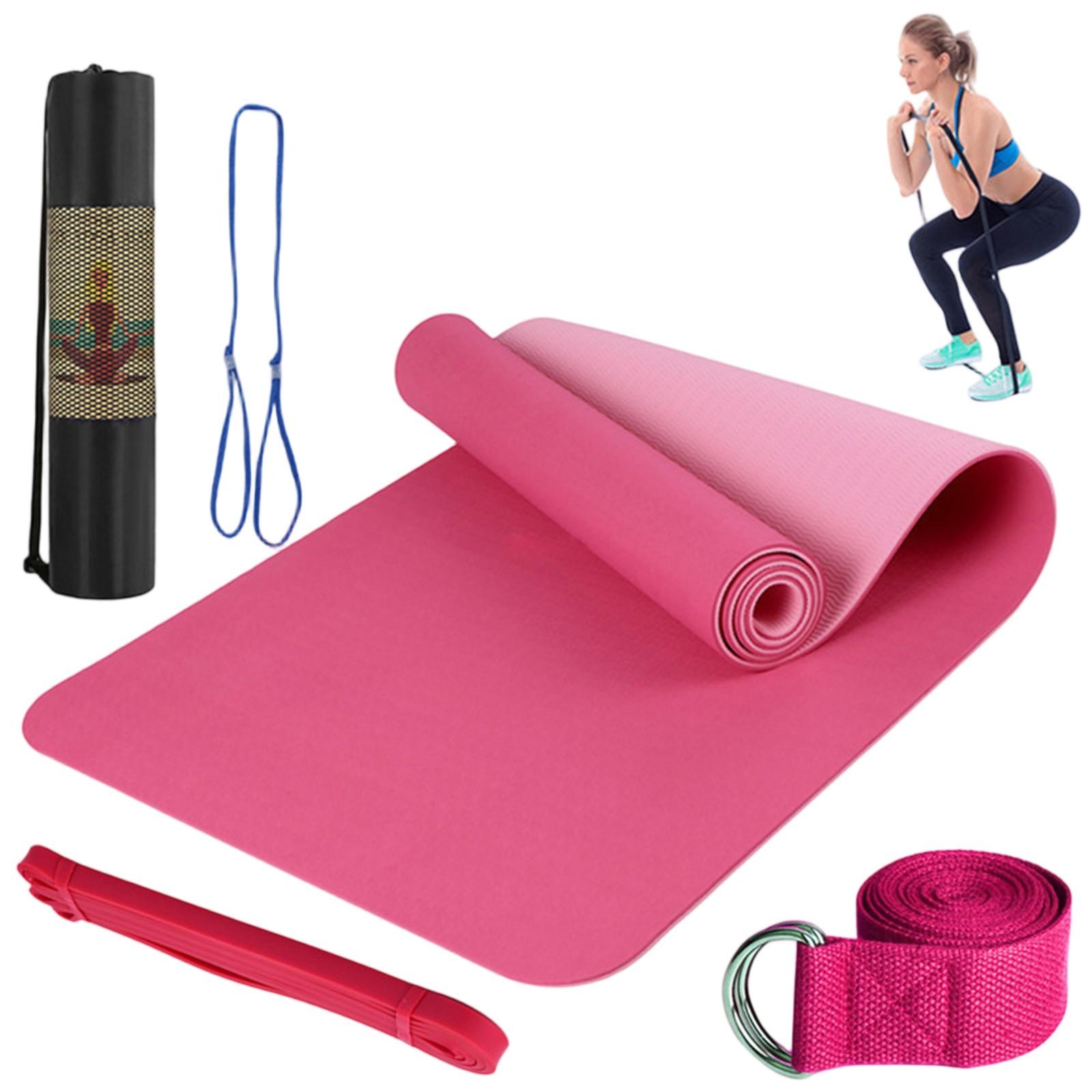 

Коврик для йоги 6 мм Сверхтолстый коврик для упражнений для упражнений Йоги Фитнеса Медитации Нескользящий и с дополнительной амортизацией TPE Экологически чистый материал One Size