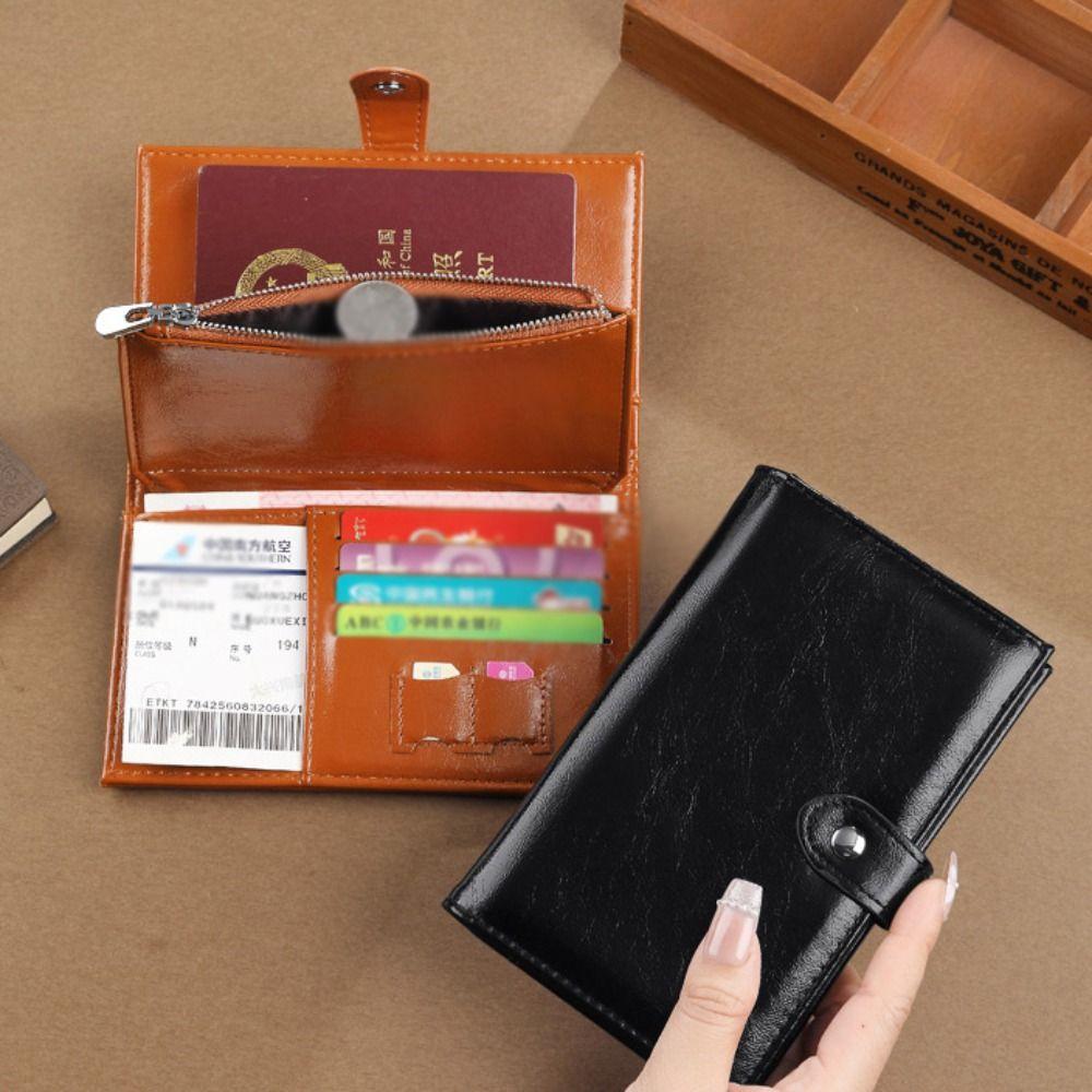 Purse Travel Wallet Passport Cover Passport Clip Retro Storage Card Bag  Travel Accessories