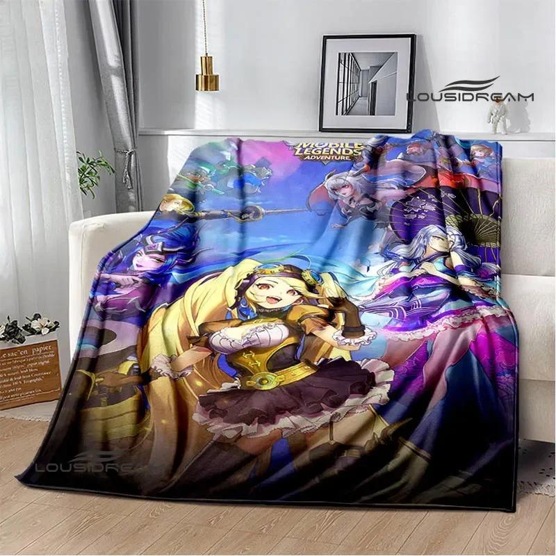 Mobile Legends Bang Bang Cartoon Printed Blankets Fashion Warm Flange Blanket Home Travel Blanket Bed Linings Birthday Gift