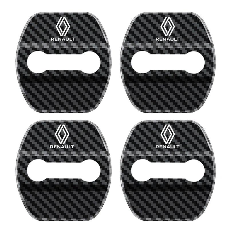 Interior Stickers For Renault Clio Captur Trafic Scenic 2 Megane 2 3 4 Kadjarle 4Pcs Titanium Alloy Car Door Lock Protective Cov