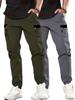Pantaloni Casual da Uomo Multi-tasche - Taglia Standard, Senza Etichetta.