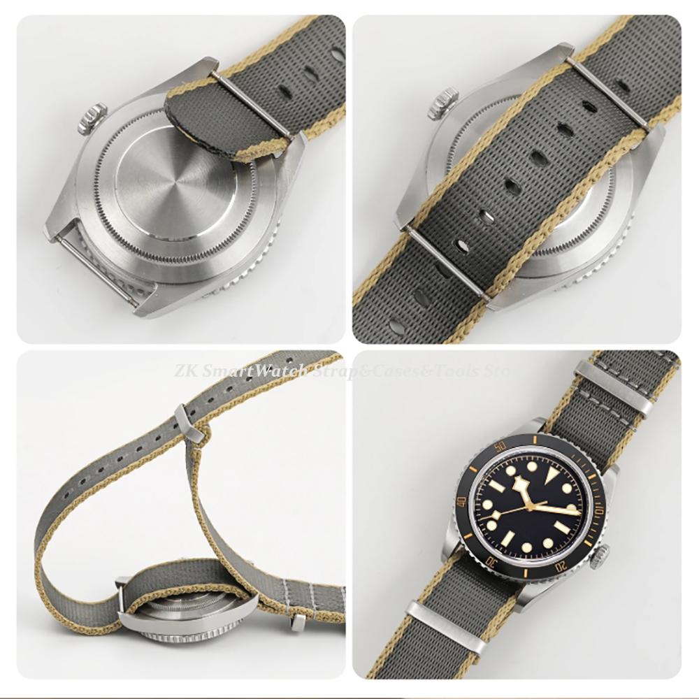 Nailono drobės laikrodžio dirželis 20mm 22mm for Omega 007 Karinis Sportinis Apyrankė Didelio Tankio Austa Juosta Vyrams Moterims Apyrankė for Seiko 5