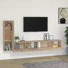 3 Piece TV Cabinet Set In Sonoma Oak Effect Particleboard