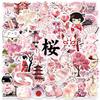 10/30/50 Stück Cartoon Rosa Japanische Kirschblüten Aufkleber Anime Kirschblüten Graffiti Decals Koffer Telefon Notizbuch Ästhetischer Aufkleber