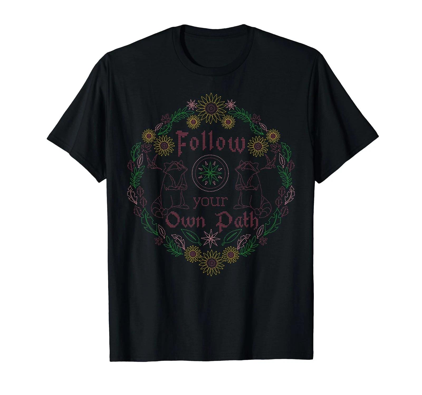 Disney Pocahontas Meeko Follow Your Own Pass Cross Stitch T-Shirt_ M