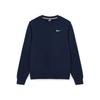 Knitted Fabric Sports Thickened And Fleece Lined Thermal Crew Neck Pullover Sweatshirt Winter Men's Blue 916609-410