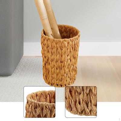 Hand Woven Trash Can Boho Waste Basket Paper Decorative Bin Garbage Container for Home