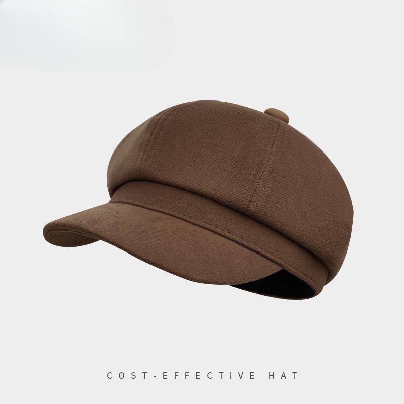 

Корейская ретро глянцевая кепка газетчика для осени и зимы подчеркивает ваше лицо. Это универсальный берет художника для детей one size