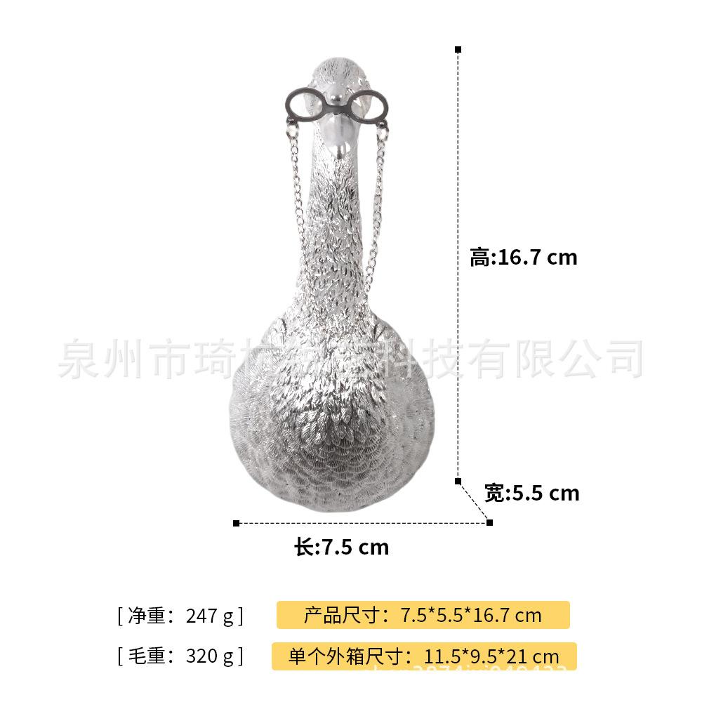 Golden Peacock Pendant Simulated Animal Sculpture Resin Handicrafts Flamingo Creative Animal Head Background Wall Decorations