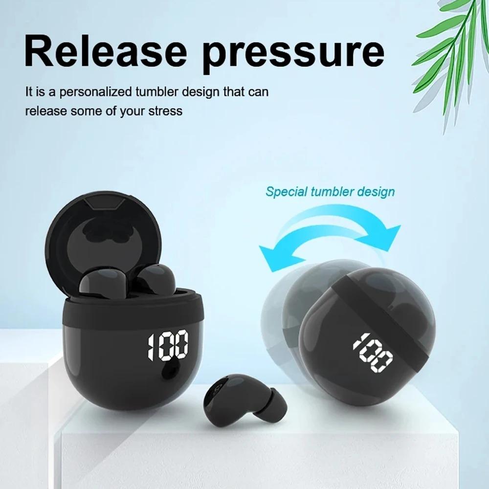 SM001 Invisible אוזניות Bluetooth 5.3 אוזניות אלחוטיות בתוך האוזן עם הפחתת רעש מיקרופון אוזניות אוזניות בס כבד לטלפון חכם