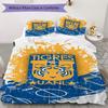 Tigres UANL Pattern Bedding uilt Set uilt Cover Pillowcase Home Decoration Birthday Gift (1 * duvet cover + 2 * pillowcase without core)219