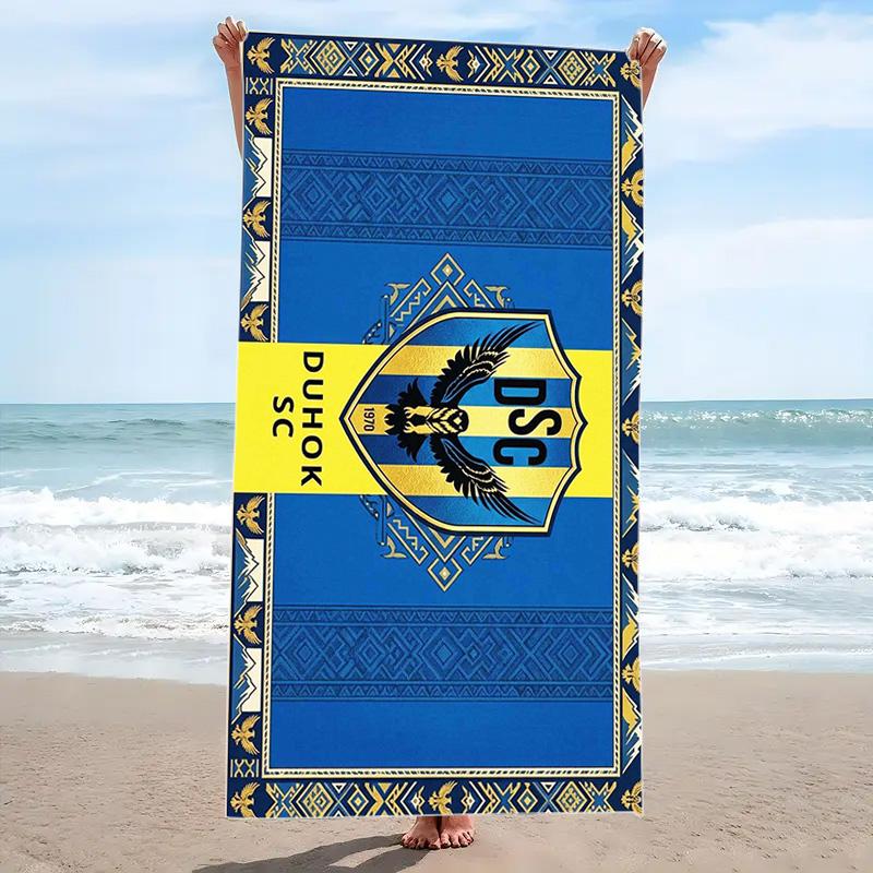 DUHOK SC Print Beach Towel, Large Soft Quick Dry Towel for Beach Camping Swimming