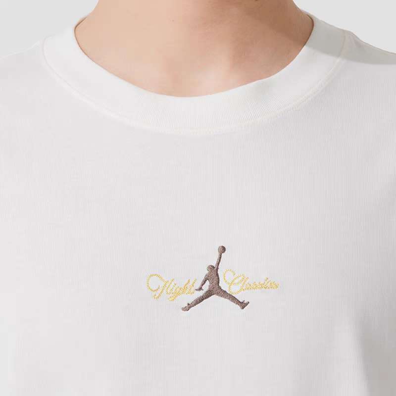 Jordan Mens Running Series Logo Basketball Sports Casual Breathable Short Sleeve T-Shirt Men Tops White IF0381133