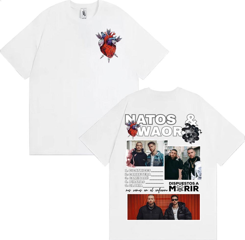Rapper NATOS WAOR Album Tour Merch T Shirt Unisexs Clothing Hip Hop Pop Music Street T Shirts Oversized Loose Short Sleeve Tshirt