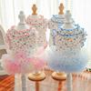 Ruffled Floral Pet Vest Breathable Outfit Small Dogs Cats