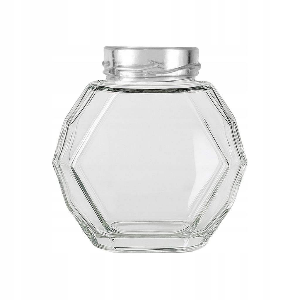 20x GUCIO Glass Jar 0.38 L for HONEY Jam Wedding Gift Decorative Jars