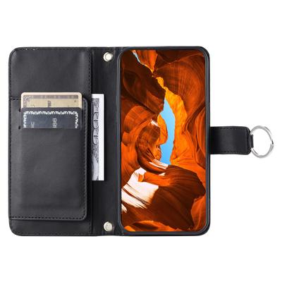 For Xiaomi 14T Crossbody Leather Case Ring Buckle Wallet Stand Rhombus Mobile Cover