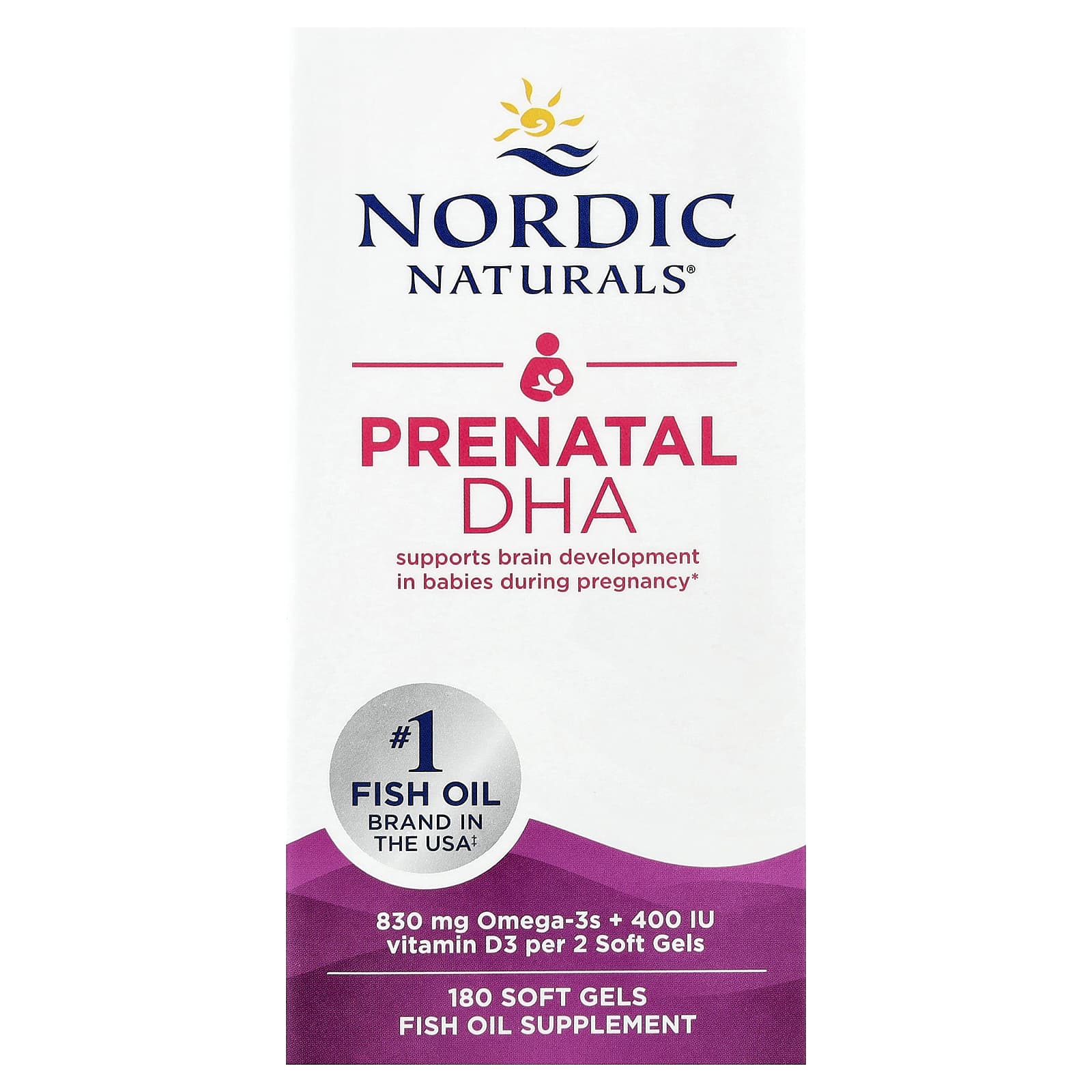 

Dha for Pregnancy, Unflavored Formula, 180 Softgels