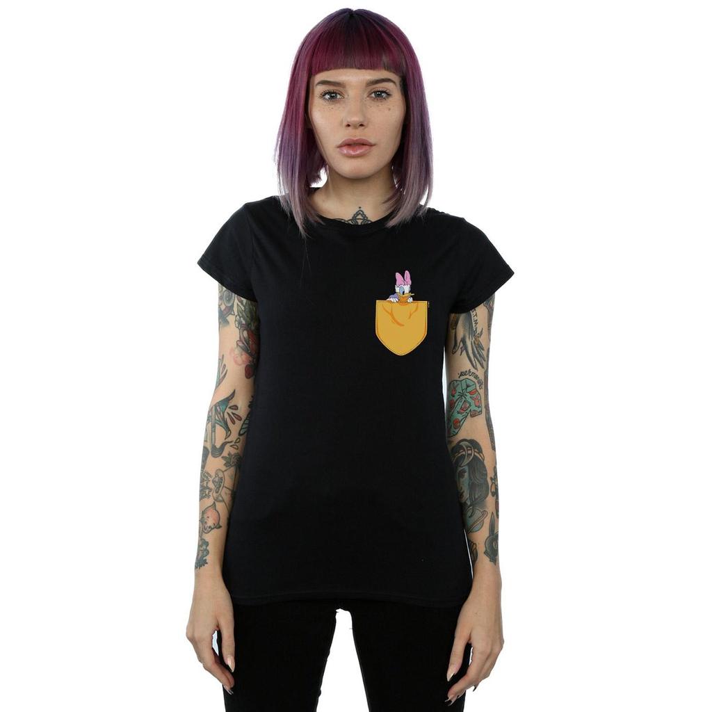 Disney Damen/Damen Daisy Duck T-Shirt aus Baumwolle mit Kunsttasche
