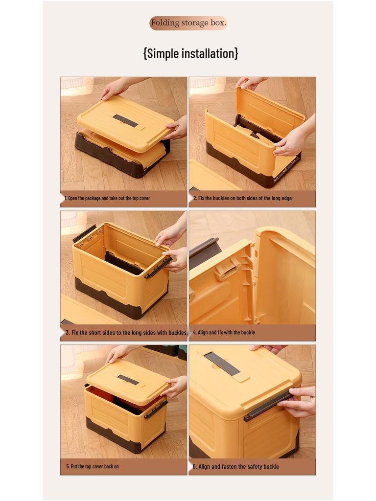 Large Capacity Foldable Organizer Box for Underwear, Socks, Tableware, and More