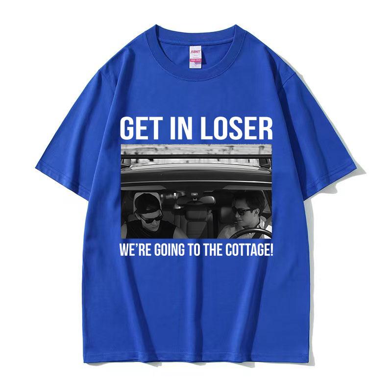 Heated Rivalry Get in Loser Were Going To The Cottage Graphic T Shirt Mens Vintage 100 Cotton Short Sleeve Tshirt Streetwear