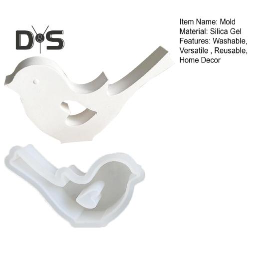 Silikon-Vogelform zum Gießen, waschbar, Vogel-Gips-Harzform, Vogel-Kerzen-Seifenform zum Basteln, Heimdekoration, Geschenke