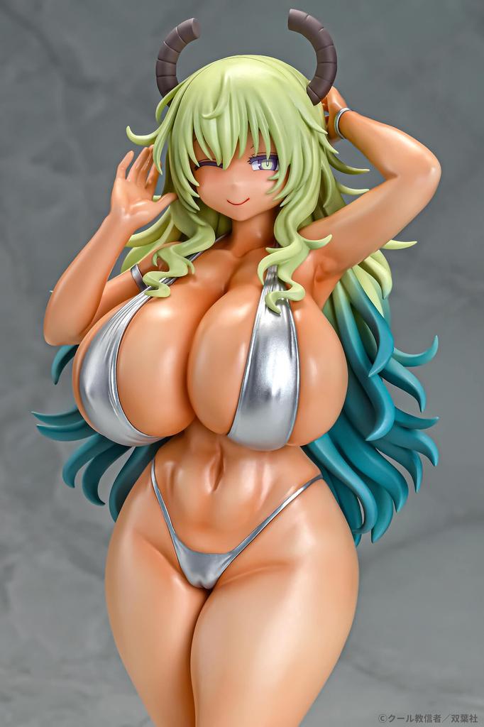 Miss Dragon Maid Lucoa Bikini Style Tanned Scale PVC Painted Complete Figure Q-six Kobayashi's Ver. 1/7