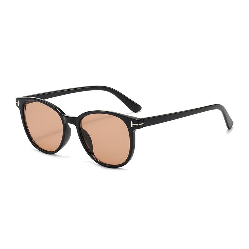 T-Shaped Round Frame Retro Sunglasses 2026 - European & American Street Style