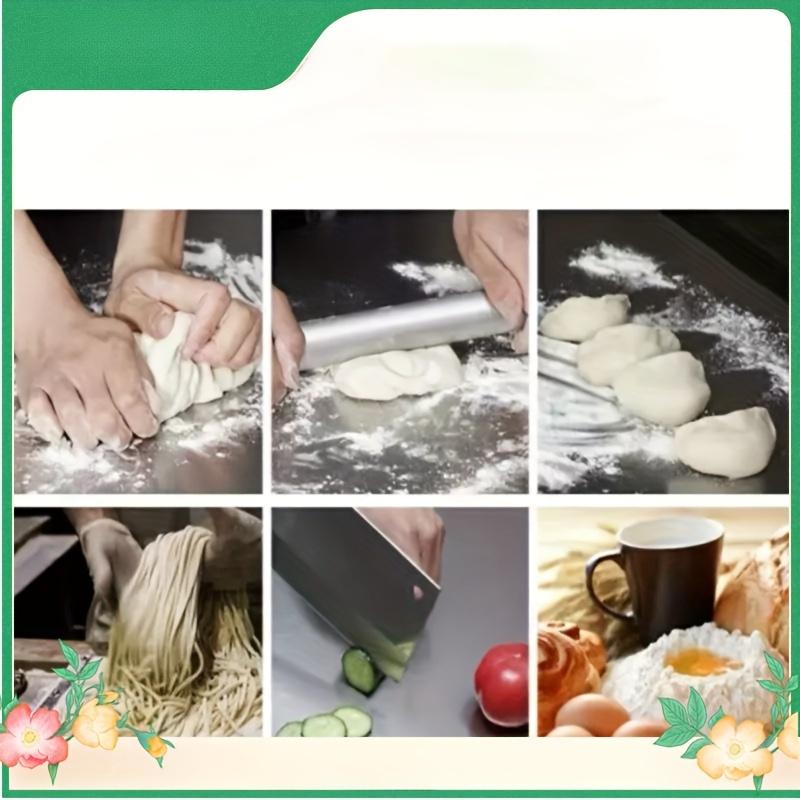 Stainless Steel Cutting Board With Lip Home Pizza Food Chopping Board Pastry Baking Board Countertop Protector Kitchen Gadget