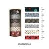 6rolls Merry Christmas Washi Tapes Set Gold Stamping Adhesive Masking Tape Decoration Stickers for Diary Gift Packing A7746