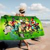B-ben 10 Classic Microfiber Blanket Quick Drying Beach Towels Oversized Printing Super Absorbent Pool Towel Blanket
