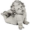 White Garden Figure Angel Sculpture Lying Angel Adaś