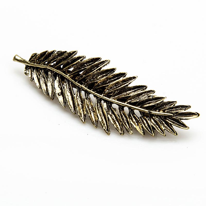 Fashion Jewelry Vintage Hair Clip Silver Color Gold Color Punk Leaves Comb Hairpins Women Girls Party Accessories Alloy Clip Hai