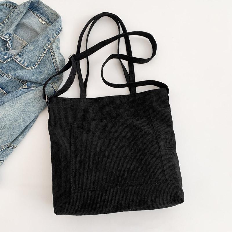 Chic Minimalist Fashionable Tote Bag For Women With Soft Corduroy Material