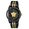 [Versace] Palazzo Empire Watch Black Dial Stainless Steel Sapphire Glass Quartz 43MM Swiss Made VERD01119 Men's Gold