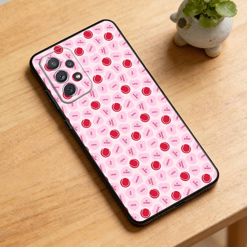 Tennis  Phone Case For Samsung Galaxy A73,21,22,32,71,53,52,51,80,5G Soft Black Cover