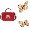 Metal Duck Rectangle DIY Turn Tongue Buckle Coin Tone 1PC Bag Belt Twist Lock Purse Accessories Butterfly