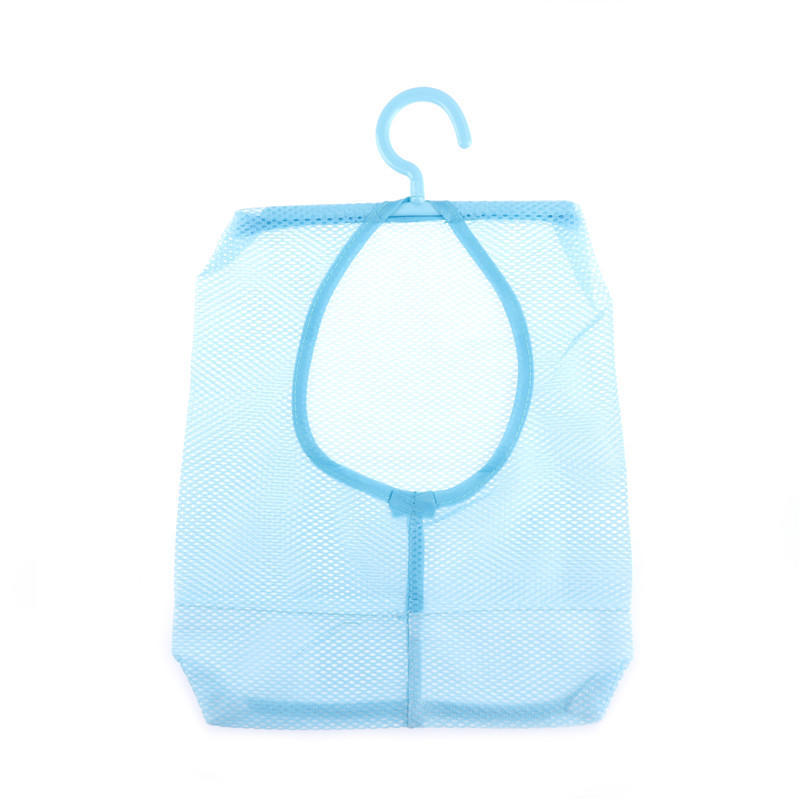 

Легкая многоцелевая двухслойная сетчатая сумка с нижним креплением для хранения одежды синий