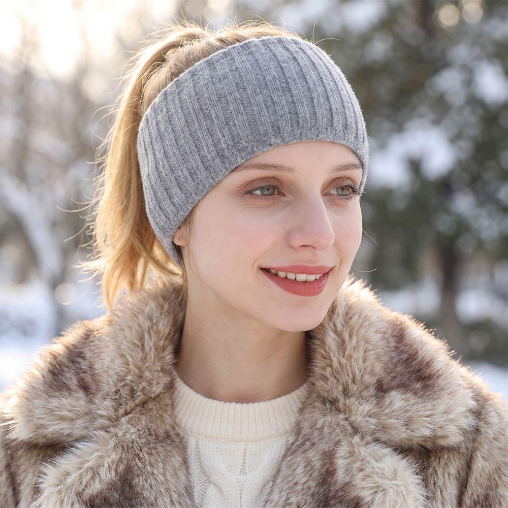Plush Solid Color Hairband Fluffy Warm Hair Band Winter Elastic Headband Winter Hair Accessories