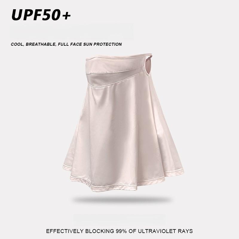 New Women's summer ice silk sunscreen mask full face UV protection face Gini ear hanging thin neck protection breathable mask
