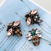 2pcs Handmade Embroidery Rhinestone Beaded Sequin Patches Sew on Patch Bee Badge Crystal Applique