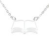 Modische Abschlusszeit Halskette Hohl Buch Anhänger Choker Schlüsselbein Kette